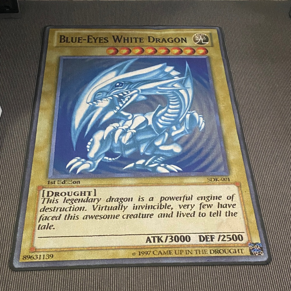 Blue Eyes White Dragon Yugioh! Limited Edition Carpet